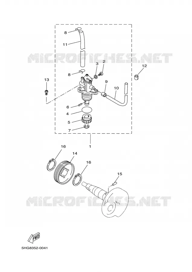 POMPE A HUILE Yamaha SCOOTER 50 2008 BW'S  CW50