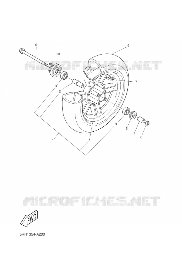 ROUE AVANT Yamaha SCOOTER 50 2001 BOOSTER  CW50 SP