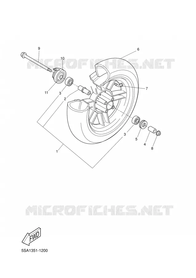 ROUE AVANT Yamaha SCOOTER 50 2001 BOOSTER  CW50L