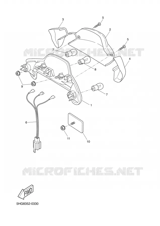 FEU ARRIERE Yamaha SCOOTER 50 2003 BW'S  CW50L