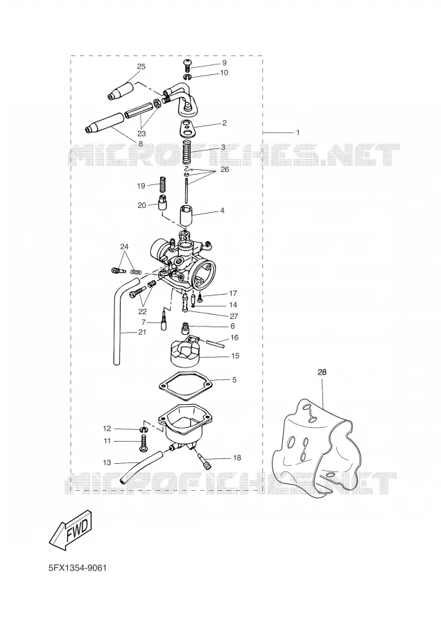 CARBURATEUR Yamaha SCOOTER 50 2003 BW'S  CW50L