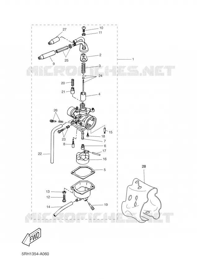 CARBURATEUR 2 Yamaha SCOOTER 50 2003 BW'S  CW50L