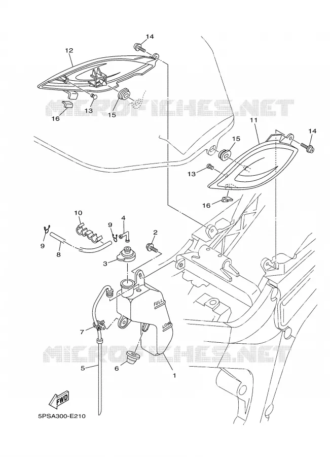 COUVERCLE LATERAL Yamaha MOTO 900 2008 TDM  TDM900X