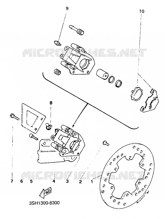 ETRIER DE FREIN ARRIERE Yamaha MOTO 125 1991 TDR  TDR125