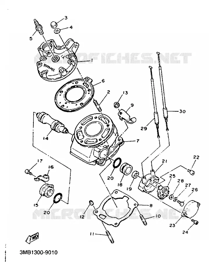 CYLINDRE Yamaha MOTO 125 1991 TDR  TDR125