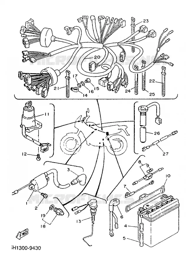 PARTIE ELECTRIQUE 1 Yamaha MOTO 125 1991 TDR  TDR125