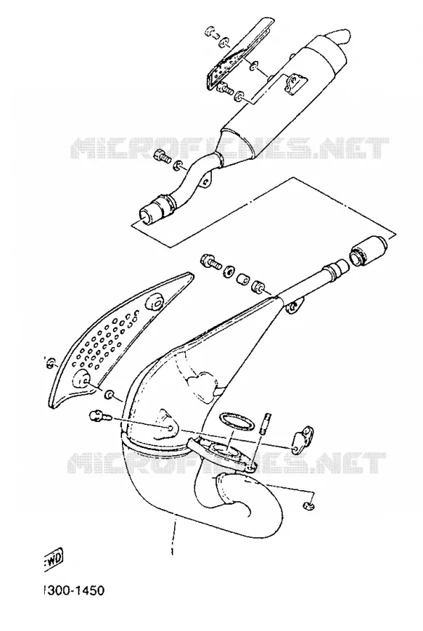 ECHAPPEMENT Yamaha MOTO 125 1991 TDR  TDR125