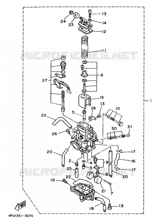 CARBURATEUR Yamaha MOTO 125 1993 TDR  TDR125