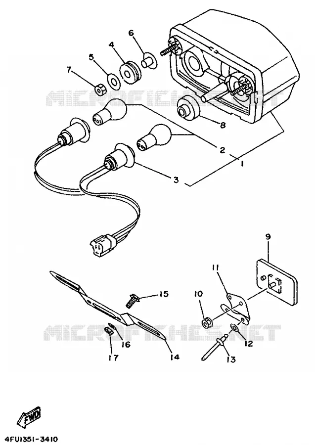 FEU ARRIERE Yamaha MOTO 125 1994 TDR  TDR125