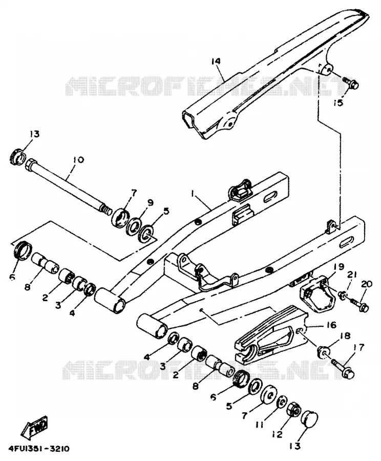 BRAS ARRIERE Yamaha MOTO 125 1995 TDR  TDR125