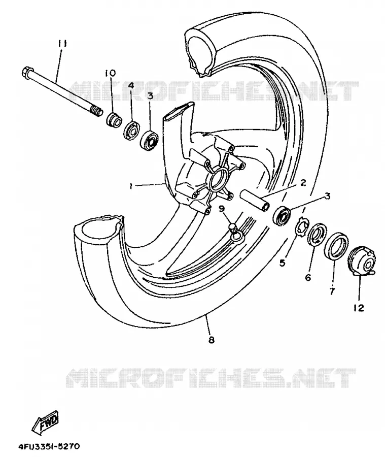 ROUE AVANT Yamaha MOTO 125 1996 TDR  TDR125