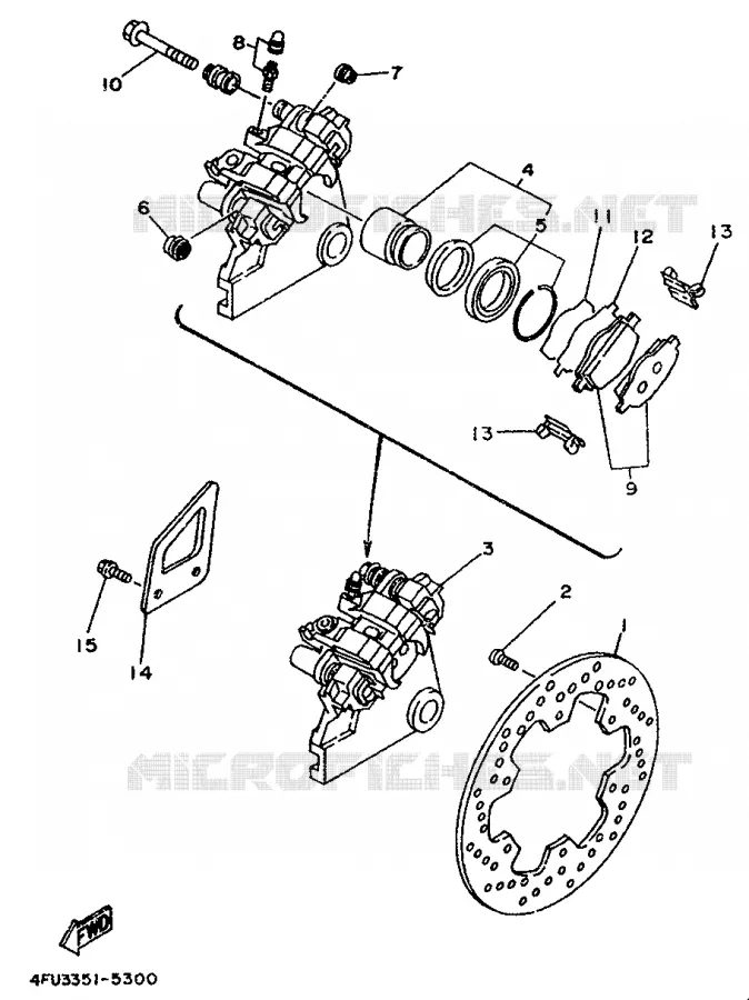 ETRIER DE FREIN ARRIERE Yamaha MOTO 125 1996 TDR  TDR125