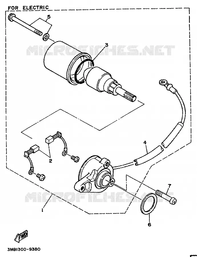 DEMARREUR Yamaha MOTO 125 1996 TDR  TDR125