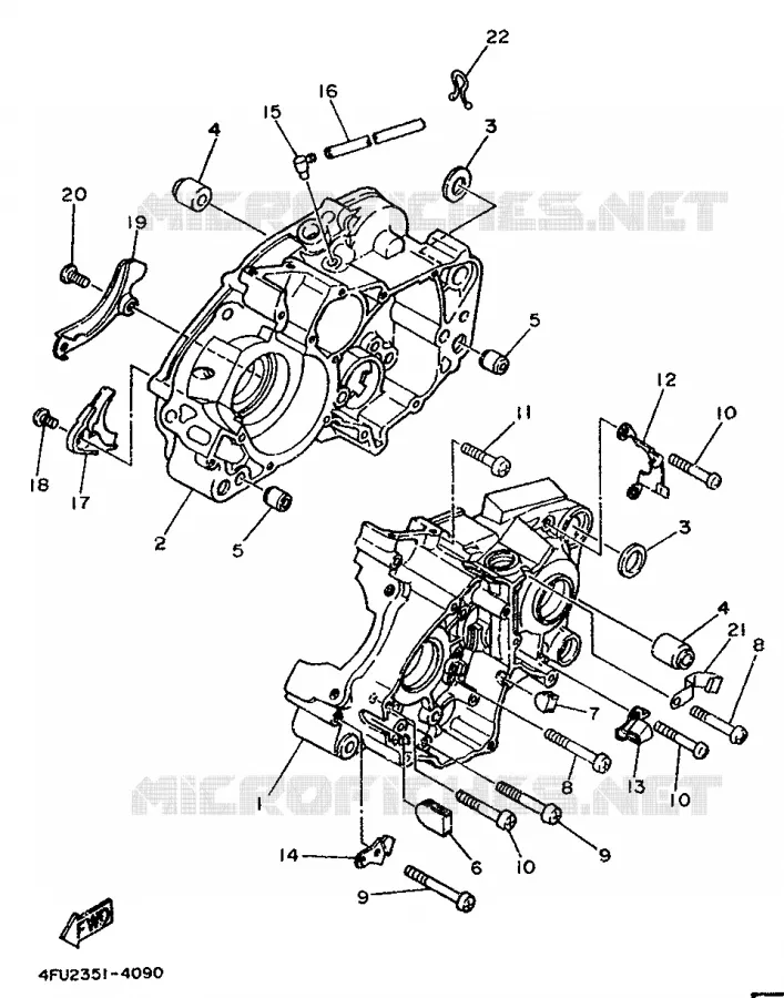 CARTER MOTEUR Yamaha MOTO 125 1996 TDR  TDR125