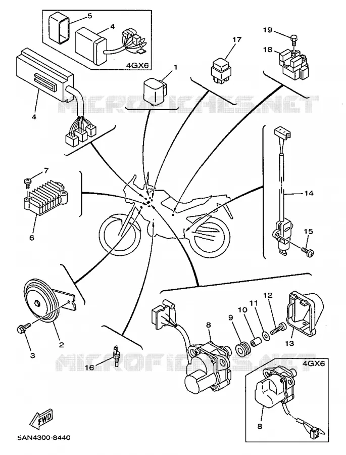 PARTIE ELECTRIQUE 2 Yamaha MOTO 125 1998 TDR  TDR125