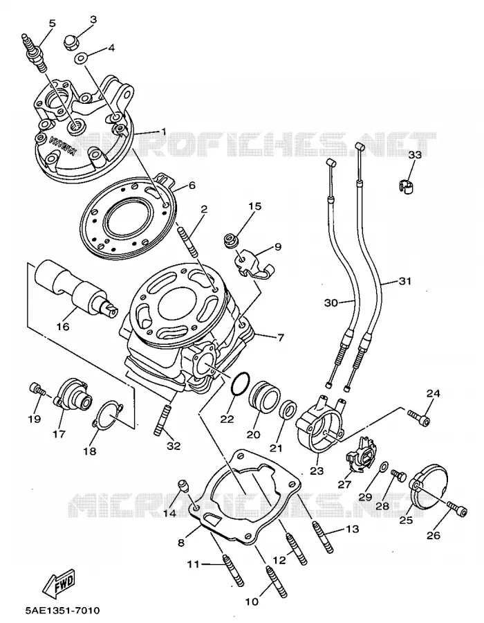 CYLINDRE Yamaha MOTO 125 1998 TDR  TDR125