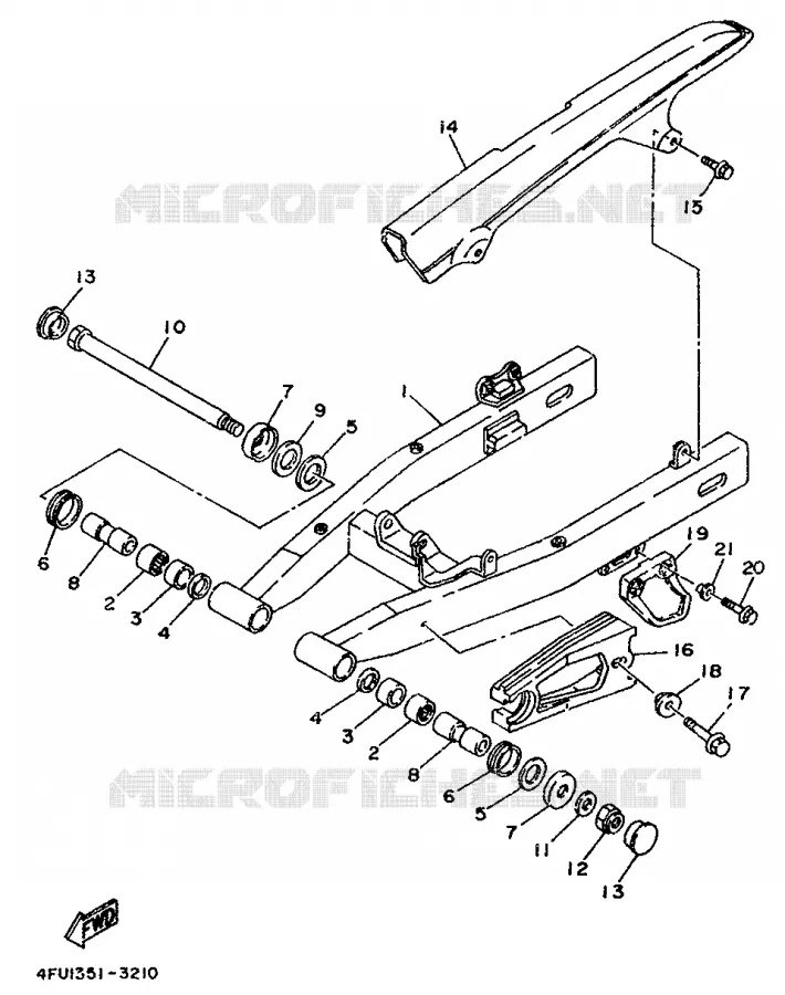 BRAS ARRIERE Yamaha MOTO 125 1998 TDR  TDR125