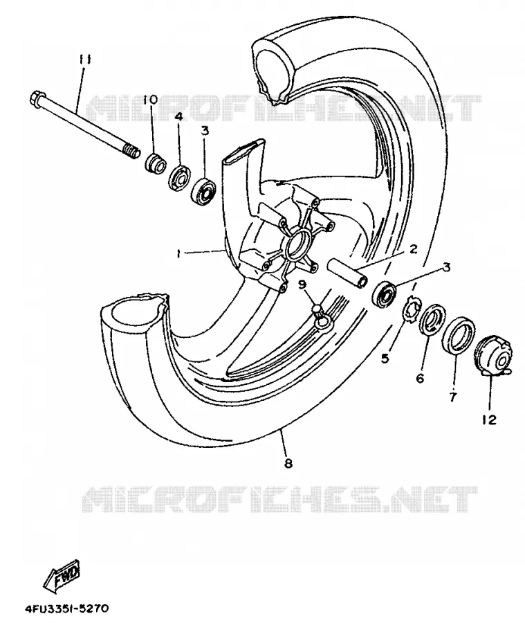 ROUE AVANT Yamaha MOTO 125 1999 TDR  TDR125