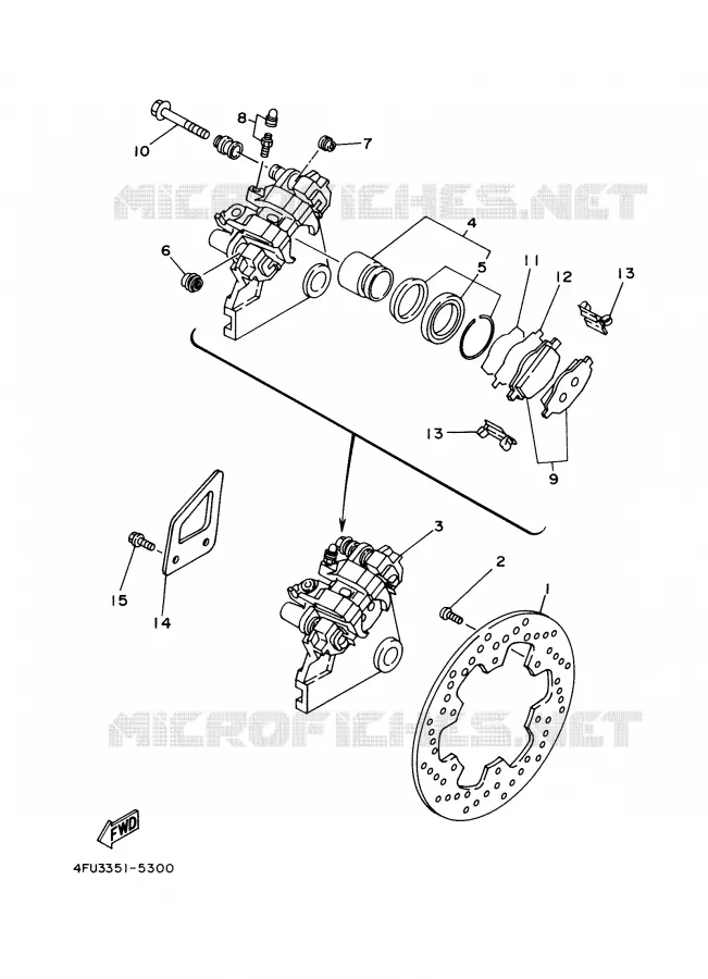 ETRIER DE FREIN ARRIERE Yamaha MOTO 125 2000 TDR  TDR125
