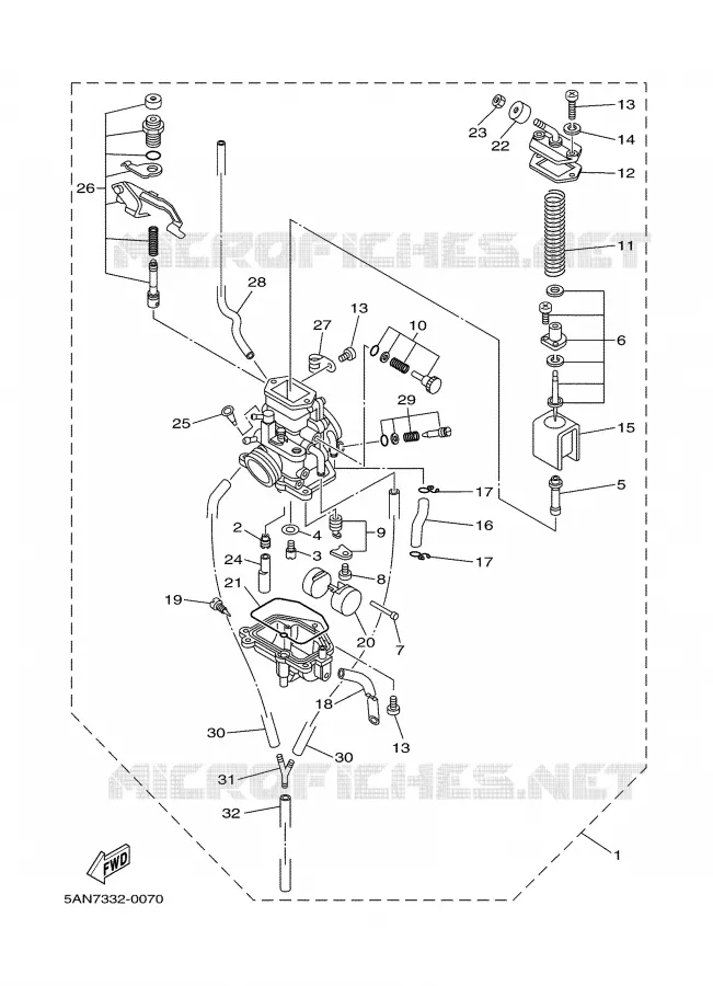 CARBURATEUR Yamaha MOTO 125 2000 TDR  TDR125