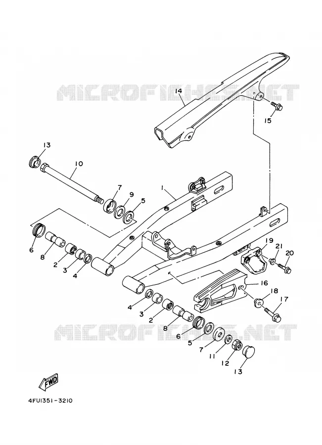 BRAS ARRIERE Yamaha MOTO 125 2000 TDR  TDR125