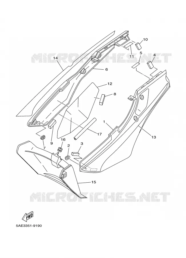 COUVERCLE LATERAL Yamaha MOTO 125 2001 TDR  TDR125