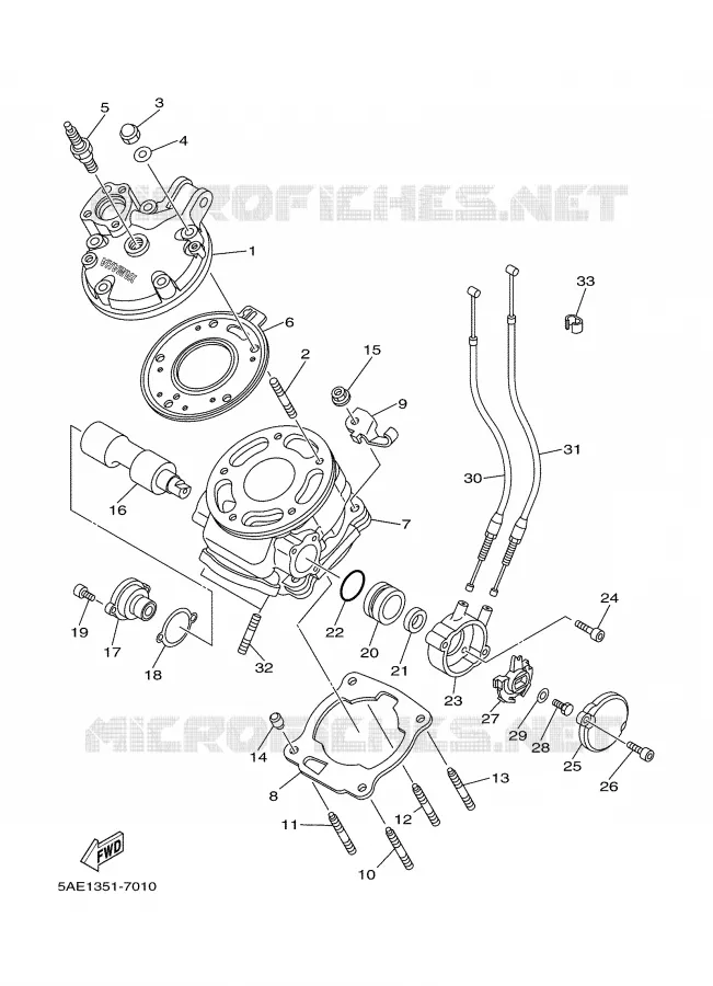CYLINDRE Yamaha MOTO 125 2001 TDR  TDR125