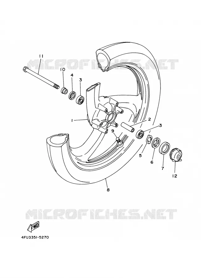 ROUE AVANT Yamaha MOTO 125 2001 TDR  TDR125