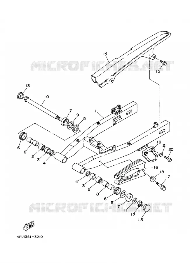 BRAS ARRIERE Yamaha MOTO 125 2002 TDR  TDR125