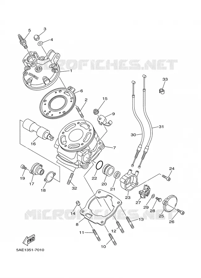CYLINDRE Yamaha MOTO 125 2002 TDR  TDR125
