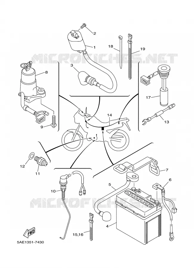 PARTIE ELECTRIQUE 1 Yamaha MOTO 125 2002 TDR  TDR125