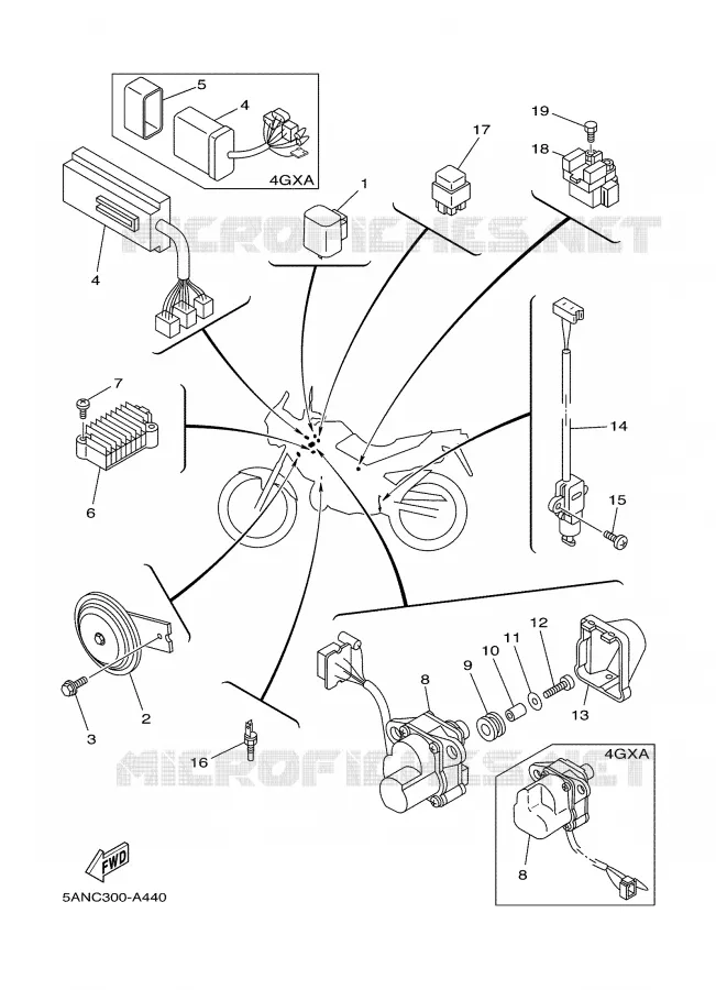 PARTIE ELECTRIQUE 2 Yamaha MOTO 125 2002 TDR  TDR125