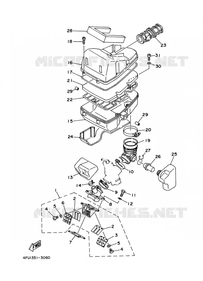 ADMISSION Yamaha MOTO 125 2002 TDR  TDR125