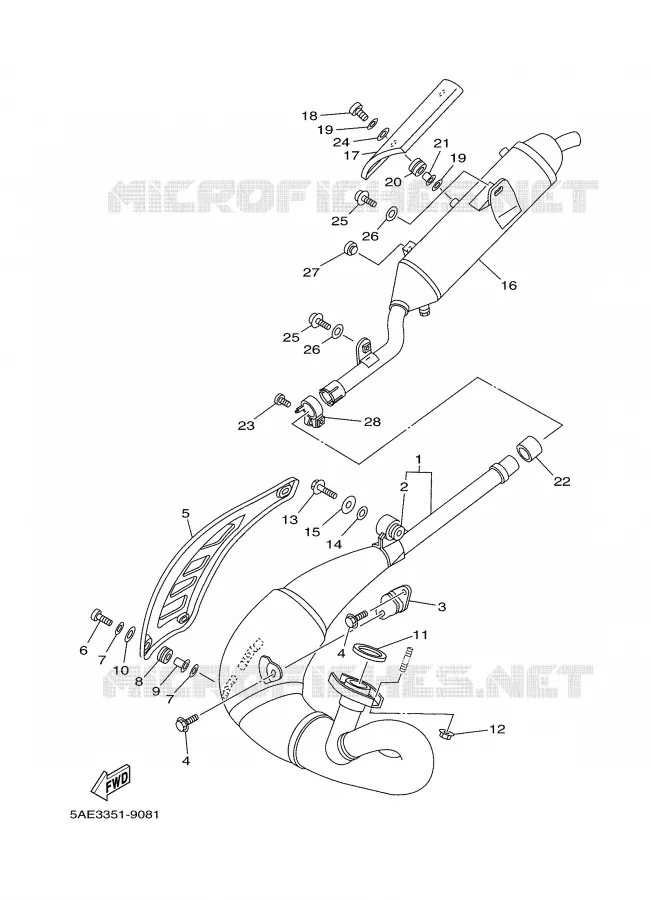 ECHAPPEMENT Yamaha MOTO 125 2002 TDR  TDR125