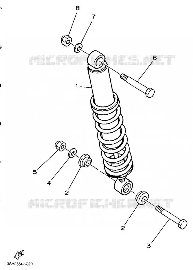AMORTISSEUR ARRIERE Yamaha MOTO 125 1992 TDR  TDR125R