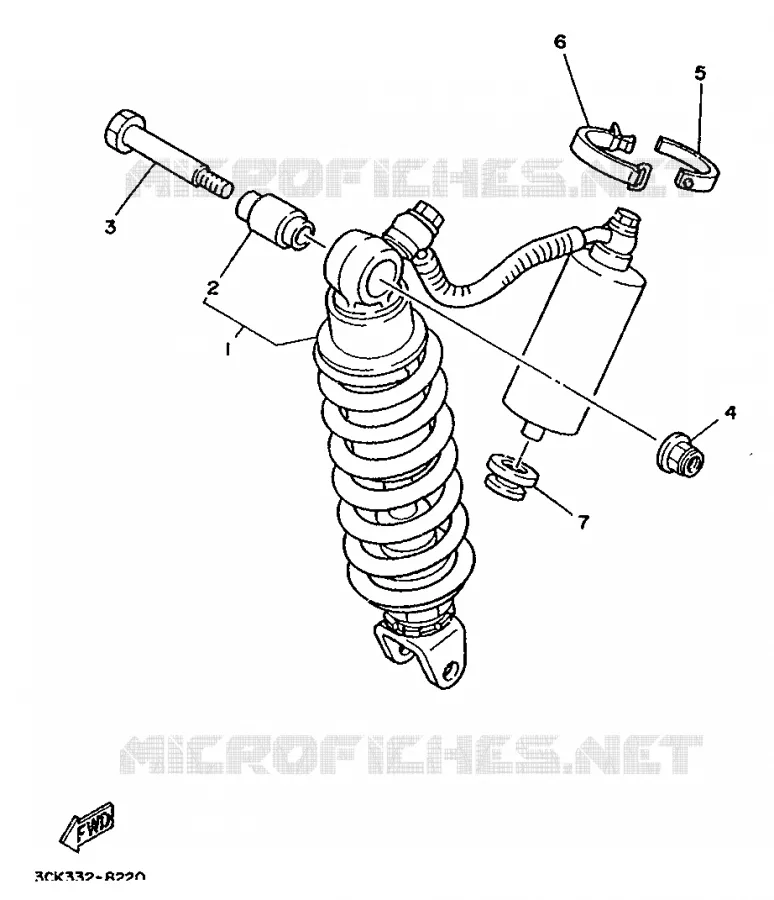 AMORTISSEUR ARRIERE Yamaha MOTO 250 1990 TDR  TDR250