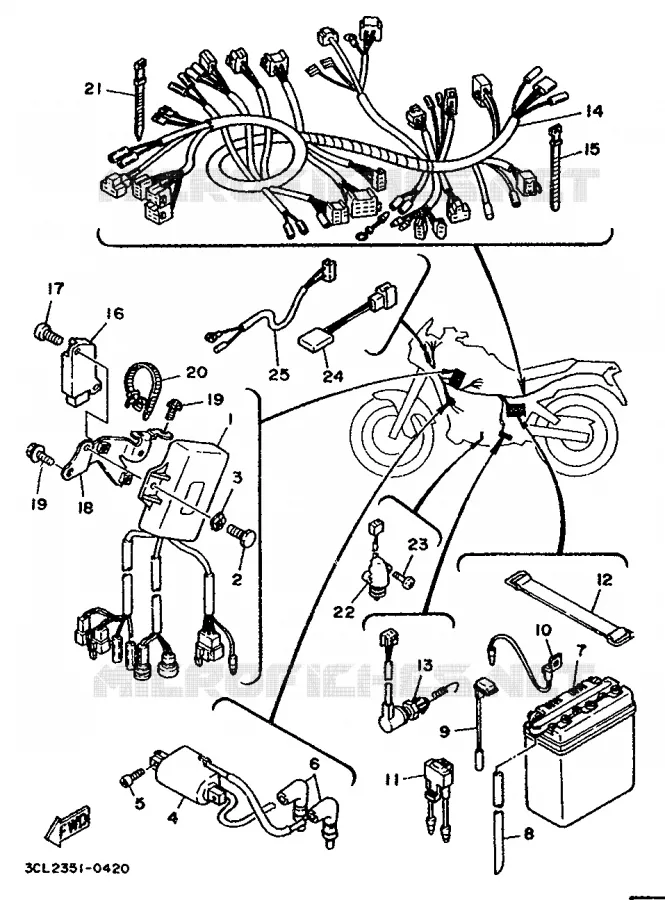 PARTIE ELECTRIQUE 1 Yamaha MOTO 250 1990 TDR  TDR250