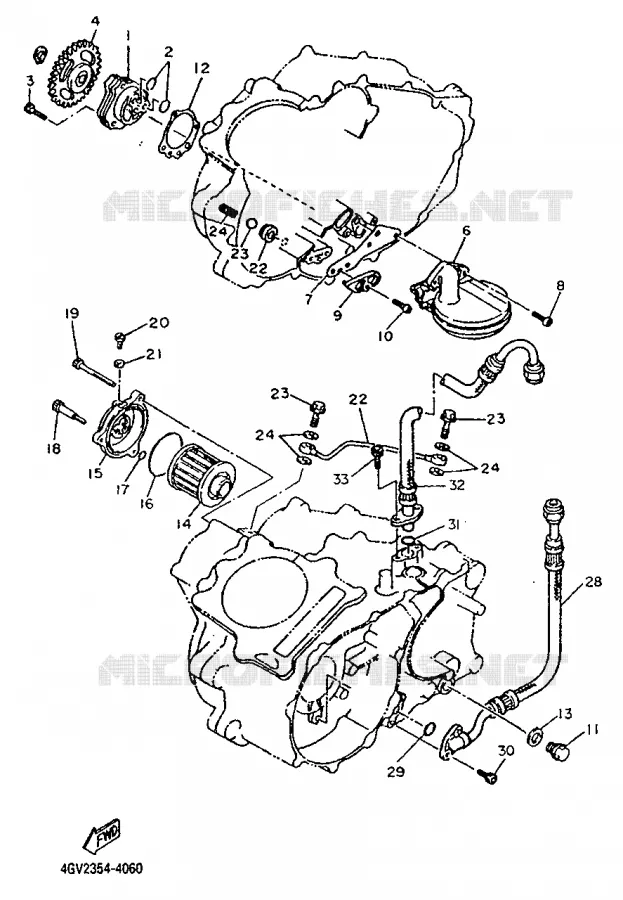 POMPE A HUILE Yamaha MOTO 600 1994 TTE  TT600E