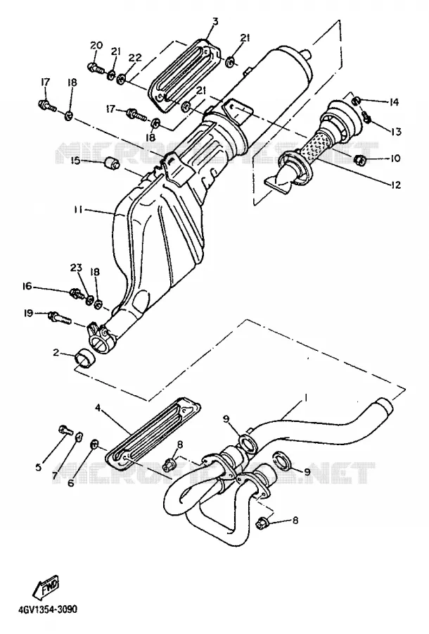 ECHAPPEMENT Yamaha MOTO 600 1994 TTE  TT600E
