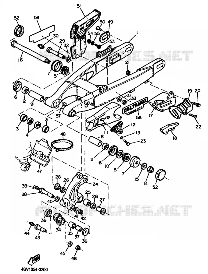 BRAS ARRIERE Yamaha MOTO 600 1993 TT  TT600S