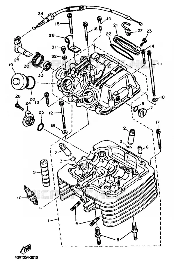 CULASSE Yamaha MOTO 600 1995 TT  TT600S