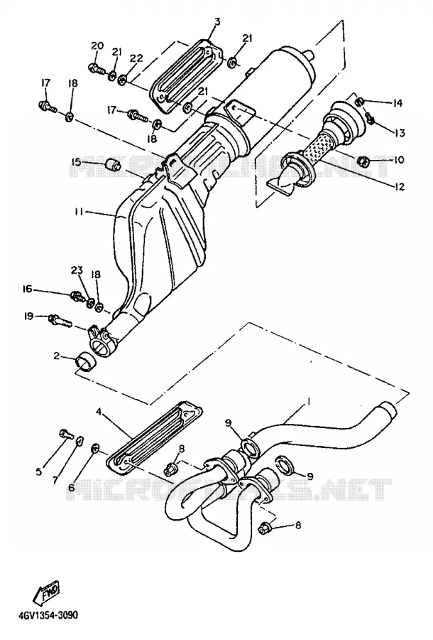 ECHAPPEMENT Yamaha MOTO 600 1995 TT  TT600S