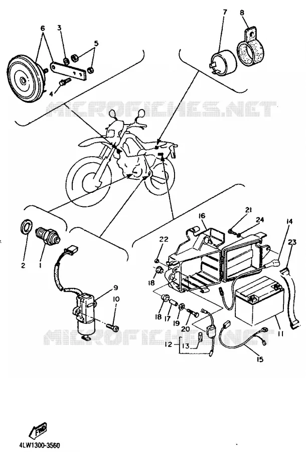 PARTIE ELECTRIQUE 2 Yamaha MOTO 600 1995 TT  TT600S