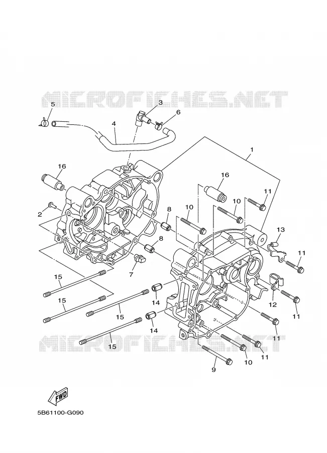 CARTER MOTEUR Yamaha MOTO 110 2009 TTRE  TT-R110E