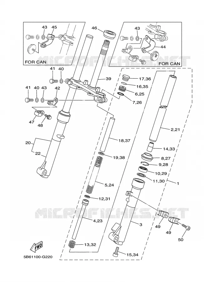 FOURCHE Yamaha MOTO 110 2009 TTRE  TT-R110EY