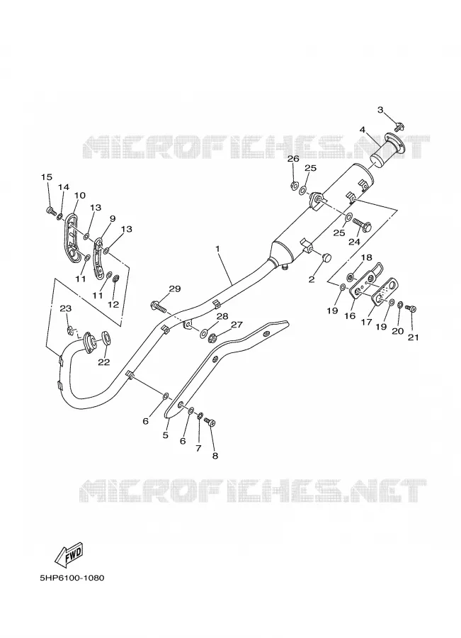 ECHAPPEMENT Yamaha MOTO 125 2006 TTR  TTR125