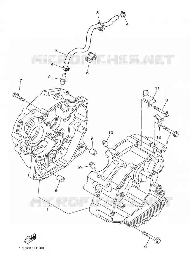 CARTER MOTEUR Yamaha MOTO 125 2007 TTR  TTR125