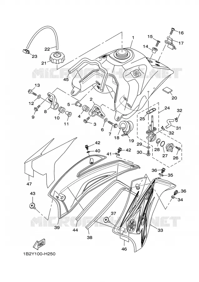 RESERVOIR A ESSENCE Yamaha MOTO 125 2009 TTRE  TT-R125EY