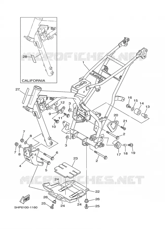 CADRE Yamaha MOTO 125 2002 TTR  TTR125L
