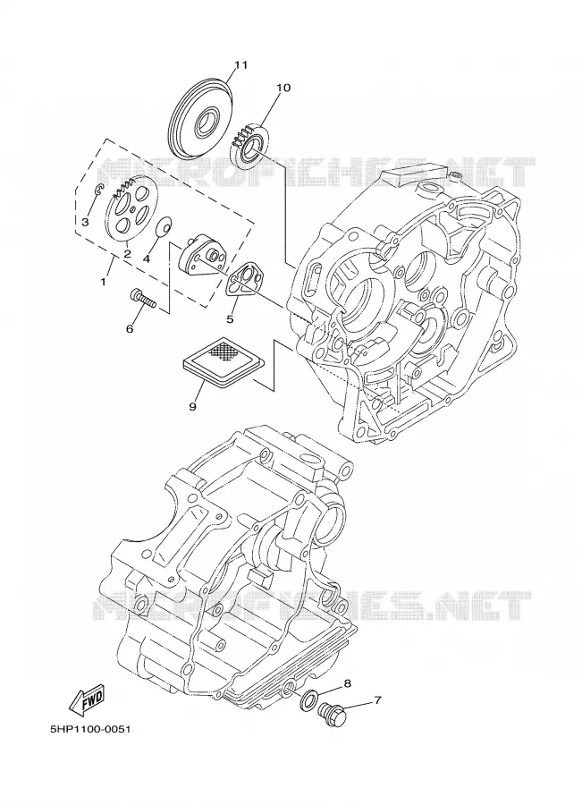 POMPE A HUILE Yamaha MOTO 125 2003 TTR  TTR125LE